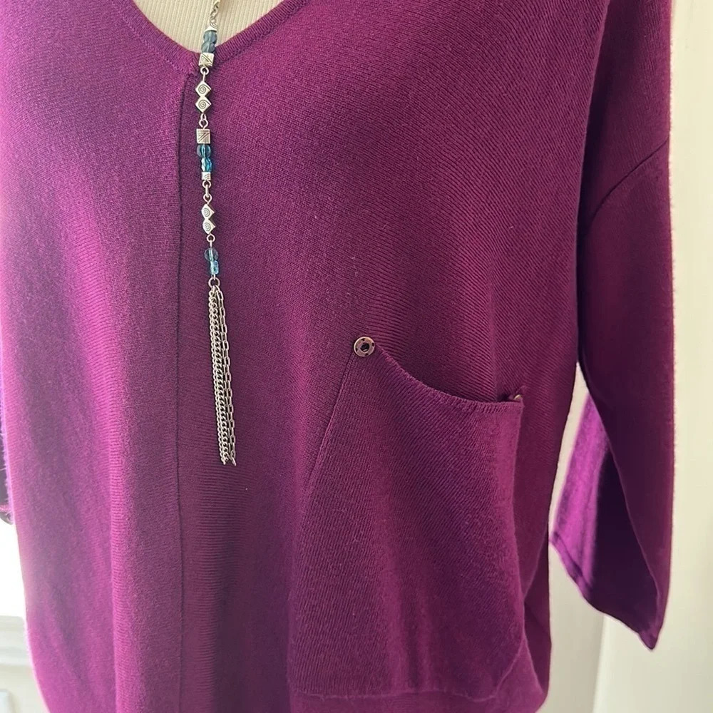 SOLD ON EBAY Keri ska Drop Shoulder Sweater, Size S/M. EUC - Picture 5 of 9